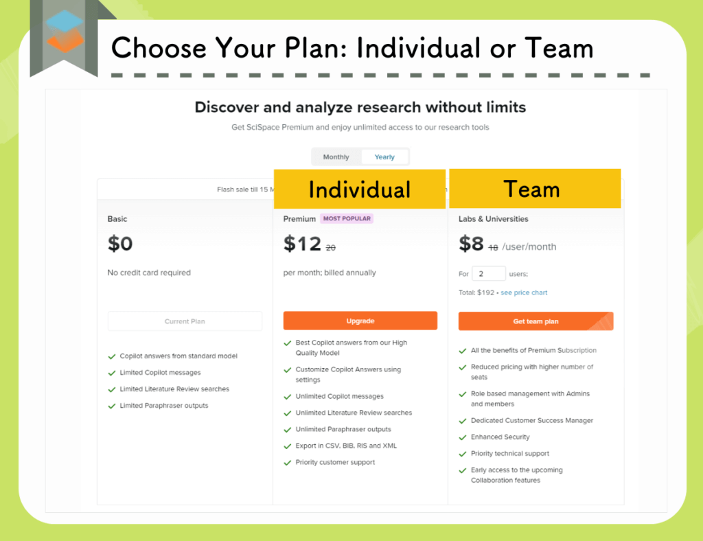 Choose Your Plan: Individual or Team