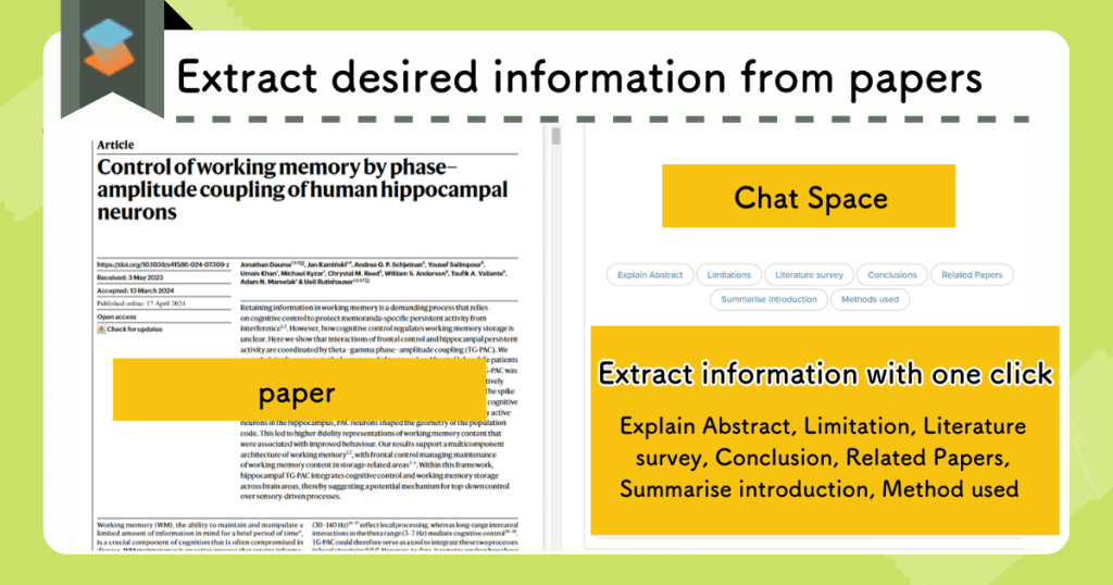 Extract desired information from papers