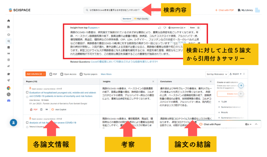 SciSpaceで論文を探す方法：検索画面