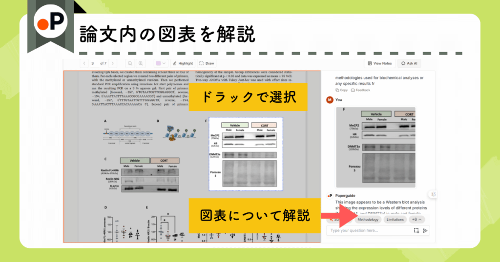 Paperguide：論文読解サポート（図表の解説）